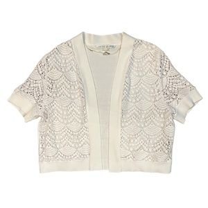 crochet/knit short sleeve cardigan